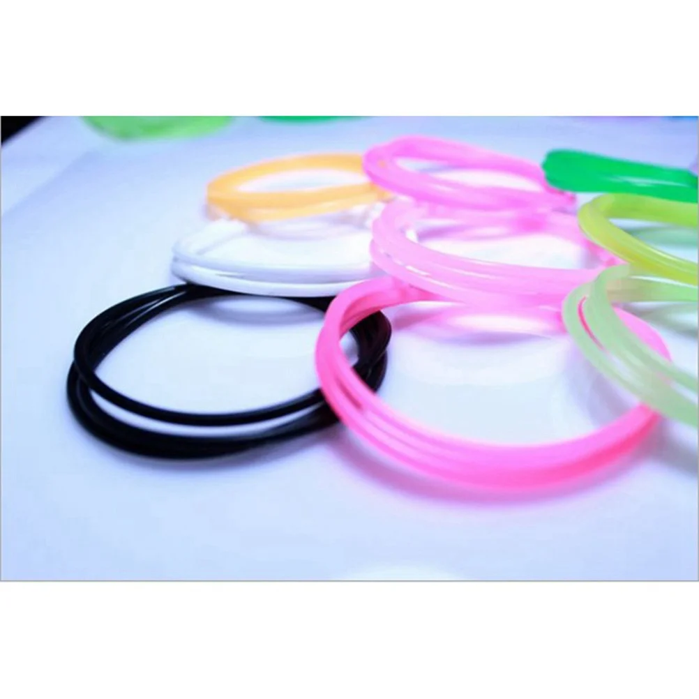 50 Uds. Pulseras de gelatina con brillo de neón Multicolor, barra luminosa de silicona duradera, recuerdos de fiesta, regalos para niños y adultos
