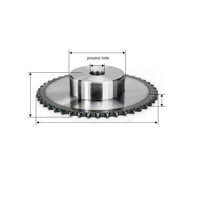 

06B 42 Teeth To 60 Teeth Sprocket Wheel Chain Gear Industrial A3 Steel Suitable For 06B Roller Chain