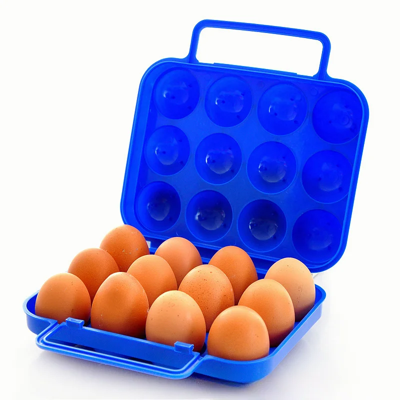 2/4/6/12 Grid Egg Storage Box Portable Egg Holder Container for Outdoor Camping Picnic Eggs Box Case Kitchen Organizer Case 2