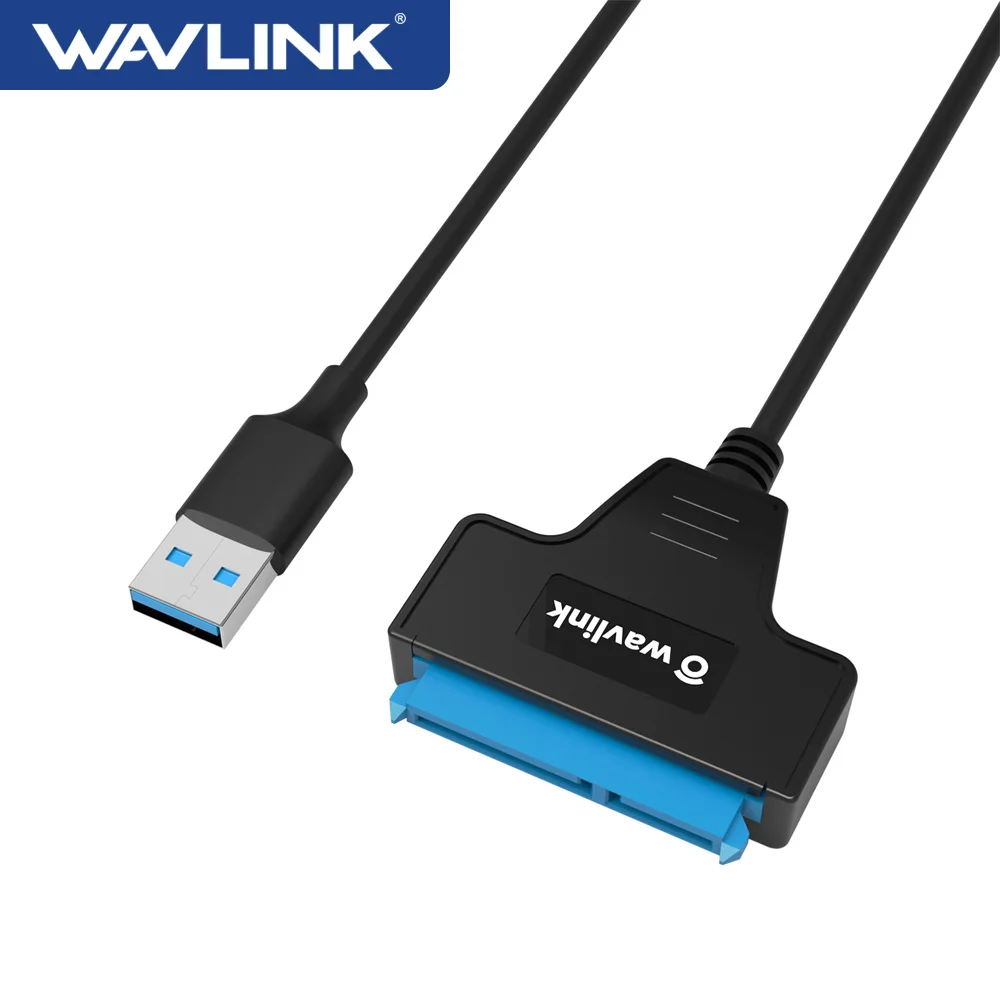 Wavlink SATA to USB 3.0 Adapter Cable SSD and HDD Hard Drive Connector 5Gbps Support SATA III UASP SSD/HDD Data Transfer