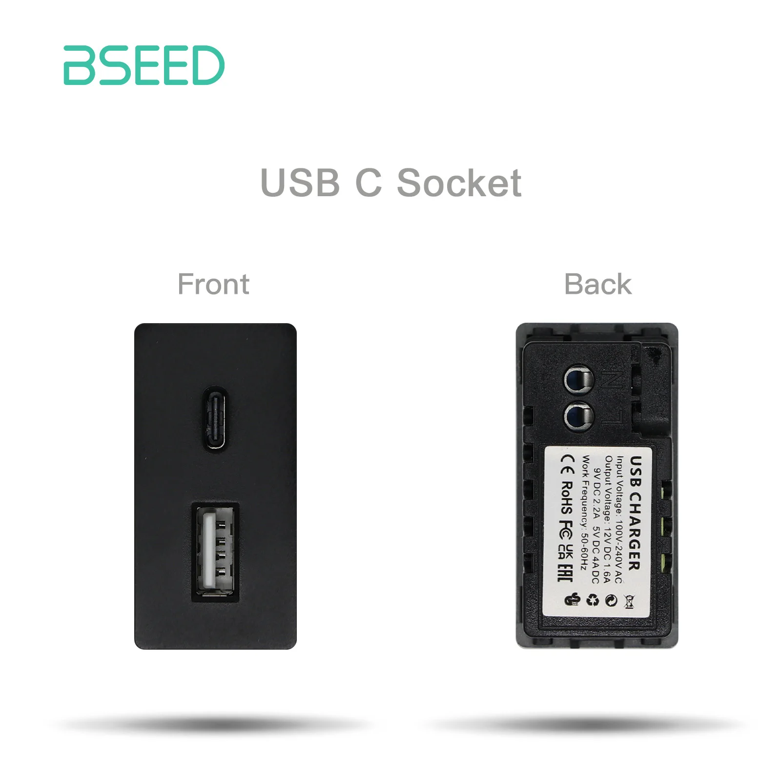 BSEED Wand Internet Cat5 Buchse Kunststoff Rahmen Teile USB Lade Port TV Satellite Interface Funktion DIY Kombination