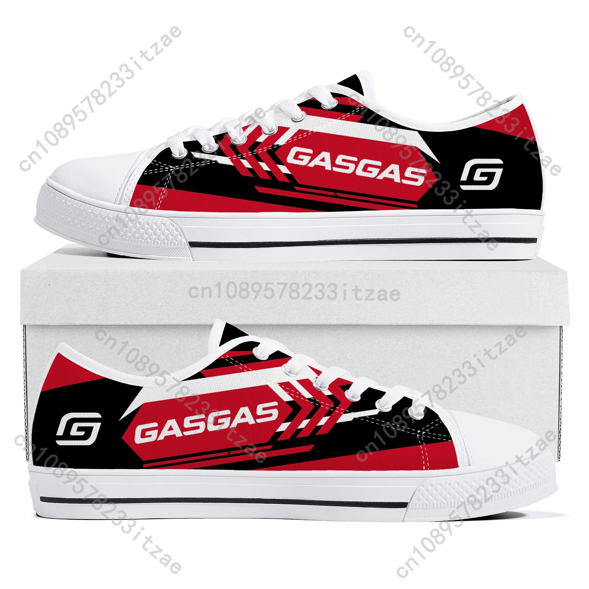 GASGAS Motorcycle shoes Low Top Sneakers Mens Womens Teenager High Quality Canvas Sneaker couple Casual Shoes Customize DIY Shoe