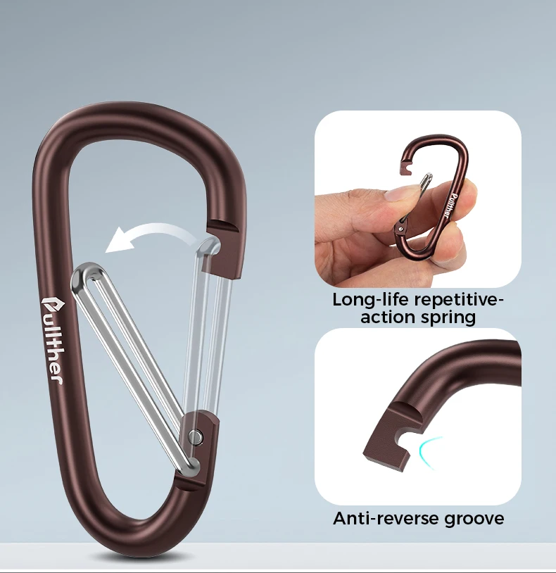 Karabiner-Schlüsselanhänger, Campingausrüstung, Ausrüstungszubehör, taktisches Zubehör, EDC-Werkzeug, Outdoor-Überlebensausrüstung, Angelzubehör – Detail 3