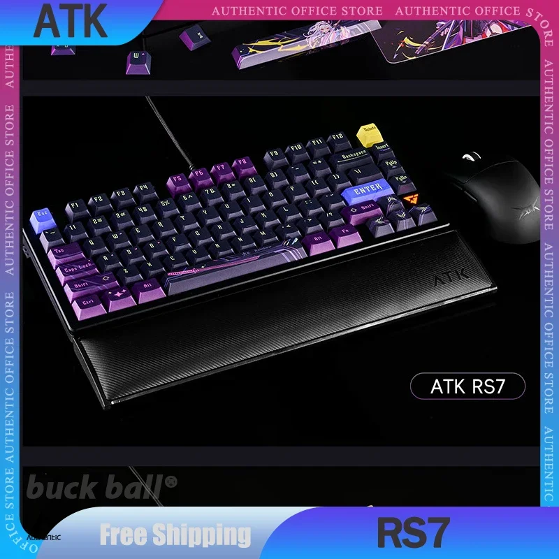 ATK RS7 Magnetic Switch Mechanical Keyboard RGB Wired Keyboard Smart Speed X Quick Trigger Keyboard Office Gamer Keyboard Gifts