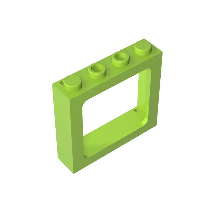 Gobricks 6556 1PC Finestra di Mattoni 1x4x3 Treno con Fori per Otturatore Parti e Borchie Solide sulle Estremità Building Block Bambini Modello Regalo per Adulti