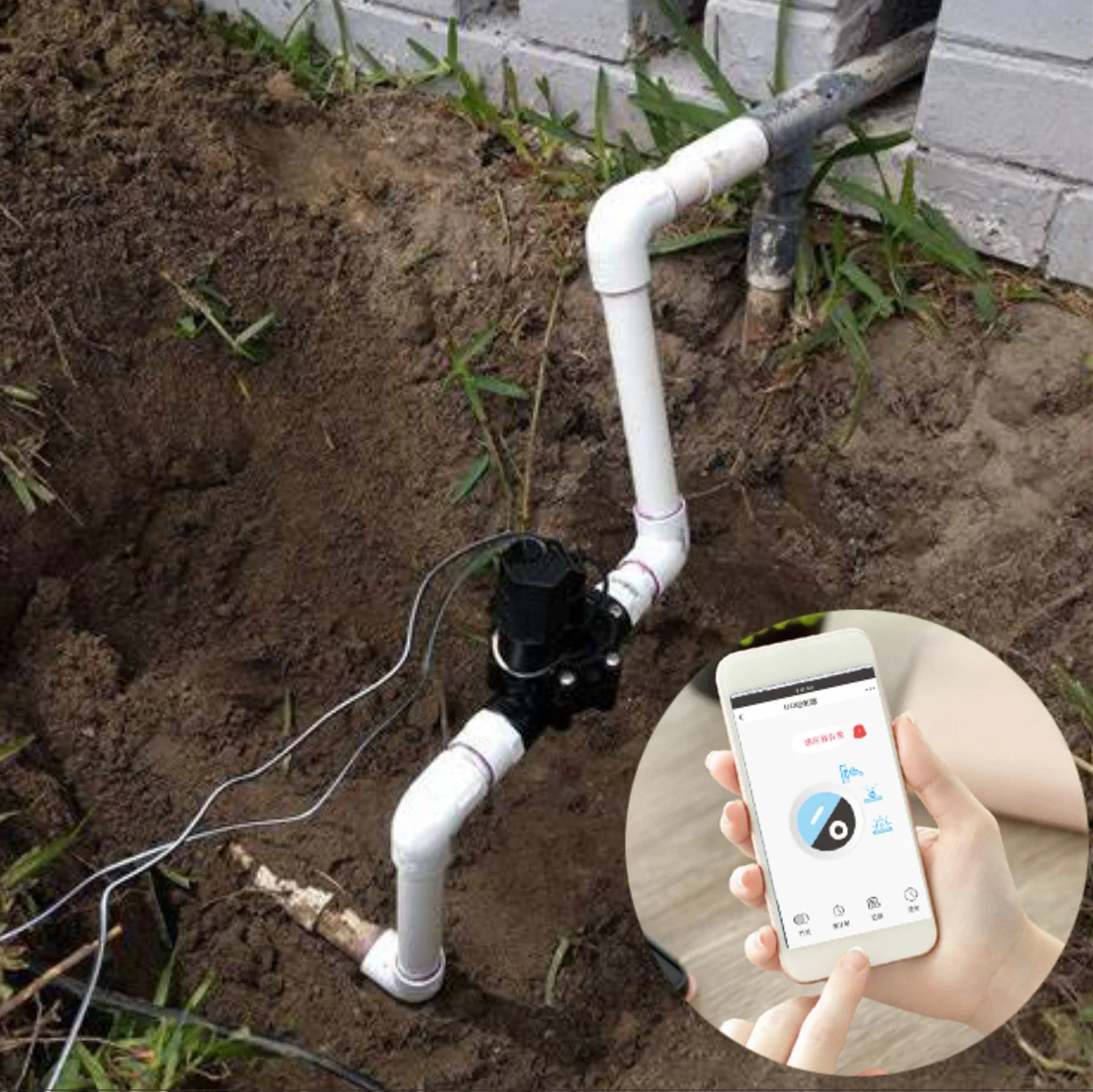 Single station intelligent irrigation controller, 1-way solenoid valve timer for automatic watering of home gardens