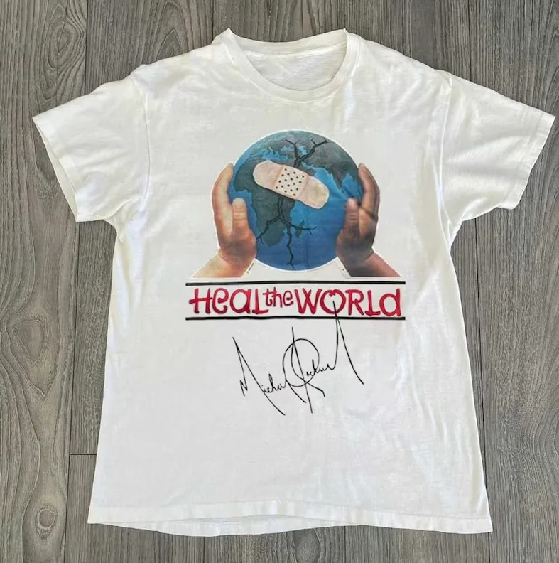 Michael Jackson Signature Heal The World t-shirt, Michael Jackson Graphic shirt,