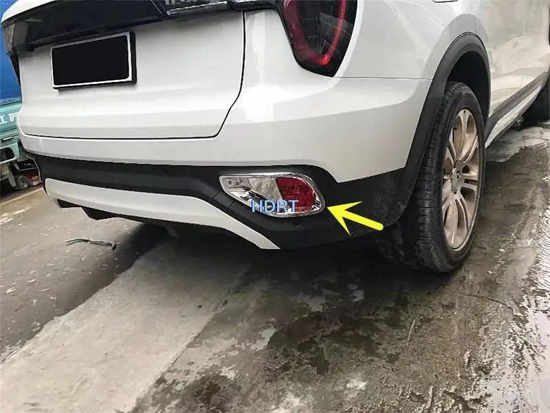 For Geely Lynk & Co 01 2017 + Car Styling Rear Fog Light Frame Lamp Protector Cover Trim Sticker Accessories Exterior Sticker