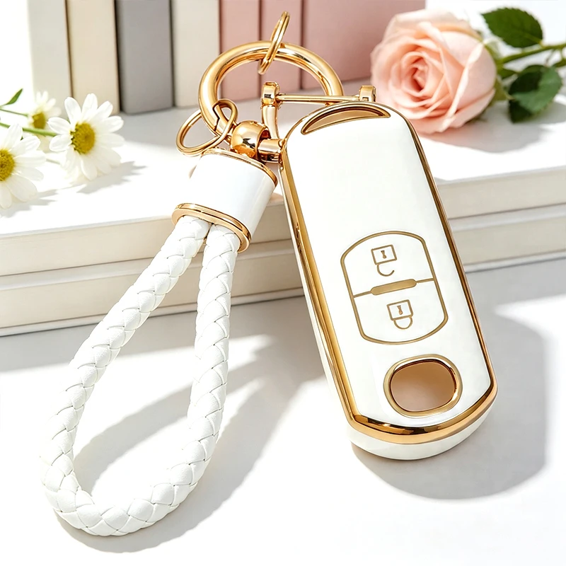 Shell Fob 2 Buttons TPU Car Key Case Cover for Mazda 2 3 6 Atenza Axela Demio CX-5 CX5 CX-3 CX7 CX-9 CX30 2016 2017 2018 2019