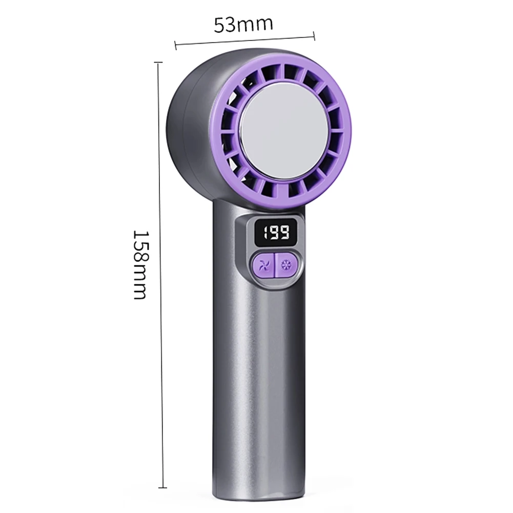 Портативный ручной вентилятор, 4 шт., 199 передач, скорость ветра ​ ​ Регулируемый охлаждающий настольный вентилятор с цифровым дисплеем и портативным воздушным охлаждением