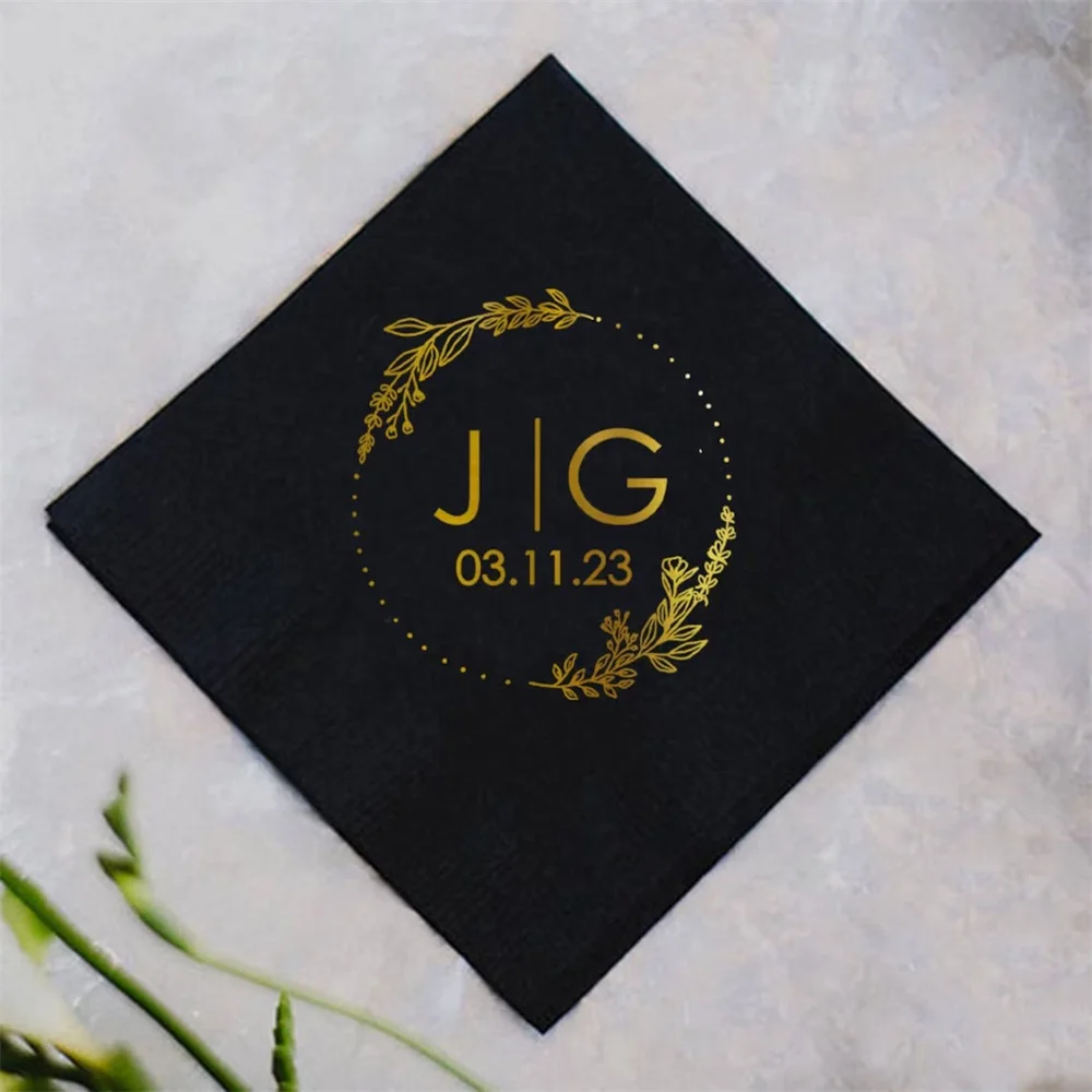 

Custom Printed 3-PLY Cocktail Napkins - Personalized Napkins, Design Your Own Napkins