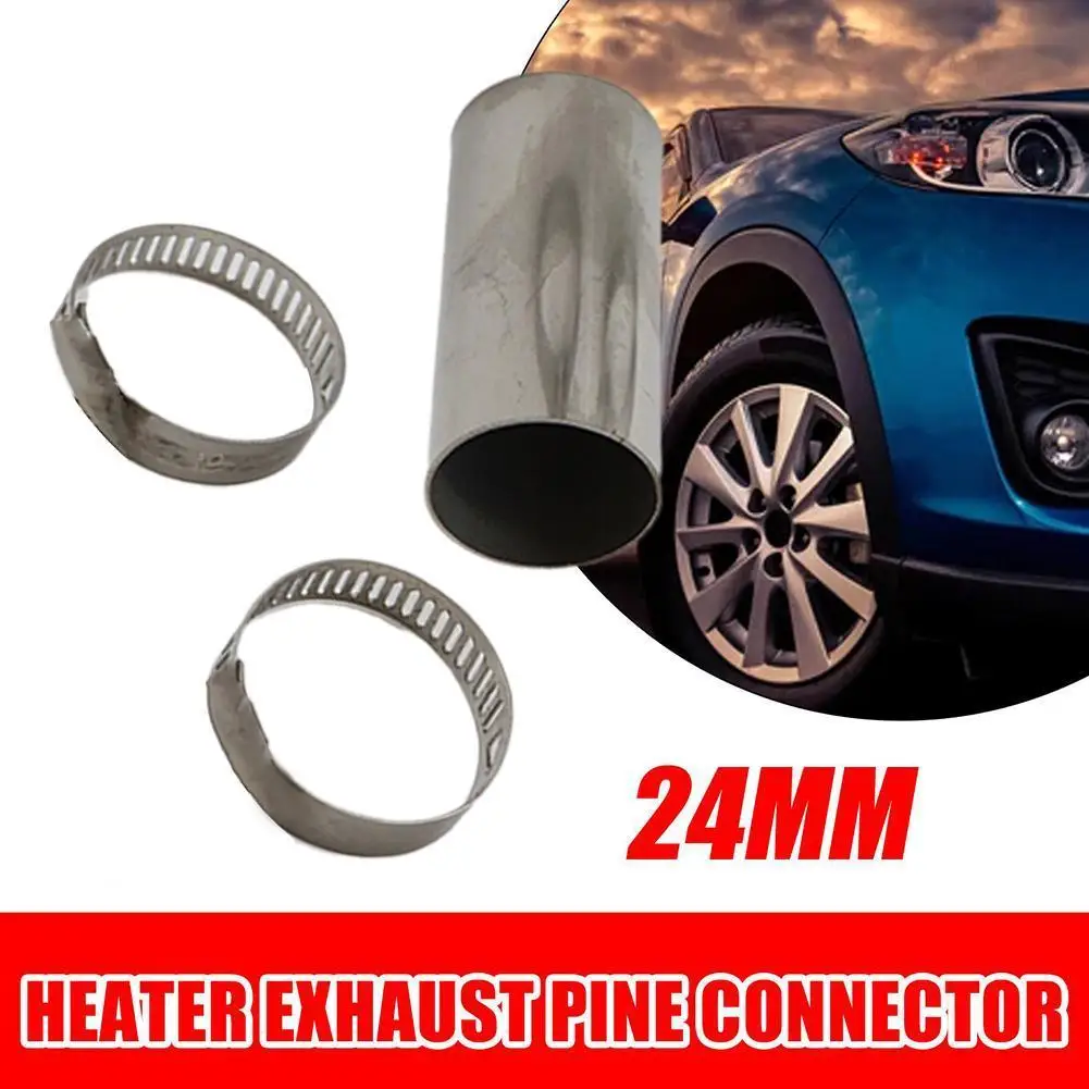 Exhaust Pipe Tube Connector Air Diesel Parking Heater Stainless Steel Gas Vent Hose For Car Heater Silver