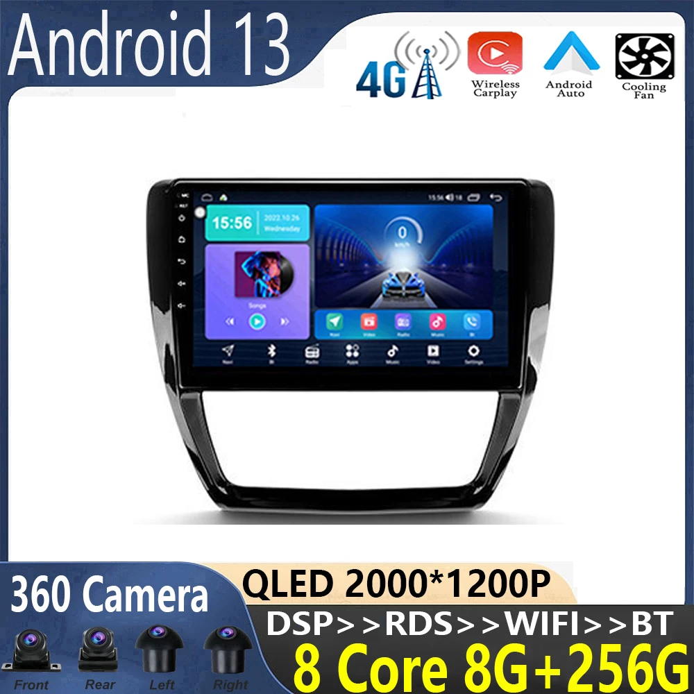 9 inch android 13 For Volkswagen Jetta 6 2011 - 2018 Car Radio Multimedia Video Player Navigation stereo No 2din 2 din dvd auto