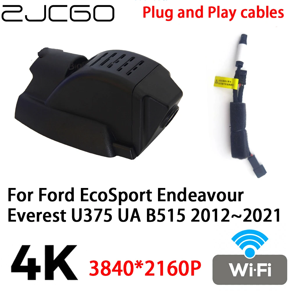 

ZJCGO 4K 2160P Автомобильный видеорегистратор Видеорегистратор Plug and Play для Ford EcoSport Endeavour Everest U375 UA B515 2012~2021