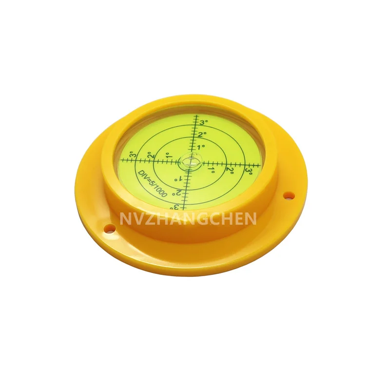 

90X66X16.5mm Universal Horizontal Bubble Spirit Level Bubble with Mounting Holes Bullseye Balance Laser Level Spirit Level Disc