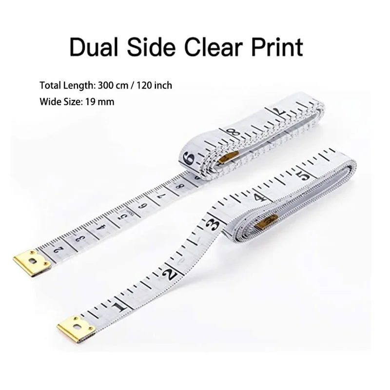 Wintape 3 In 1เมตริกเทปวัดผ้า Tailor วัดเทป3M 120นิ้ววัดเทปวัดสำหรับ Tailors