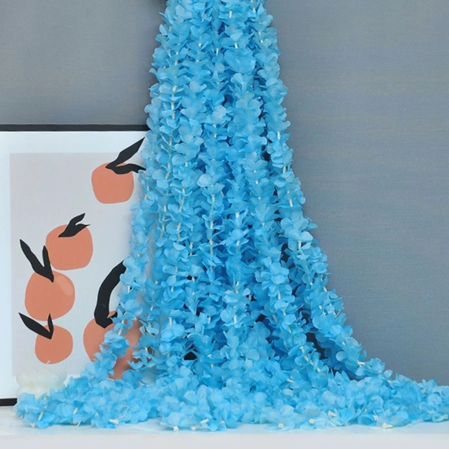 Corona de boda de flor de cerezo Artificial de seda de 100cm, arco de jardín, guirnalda de mimbre de San Valentín, decoración romántica para el hogar, caja de regalo Diy