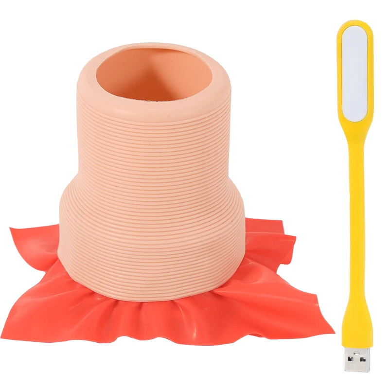 

Intraoral Suture Knotting Practice Model Rubber Silicone Oral Mucosal Suture Training Model with Led Light Teaching Material