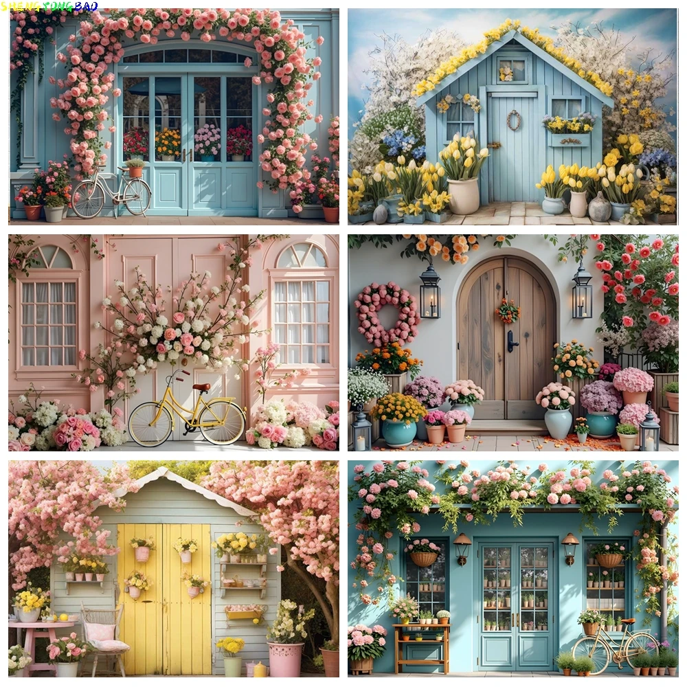 

Garden Flowers Easter Day Photography Backdrops Birthday Party Bridal Baptism Pregnant Photo Studio Background Props SA-01