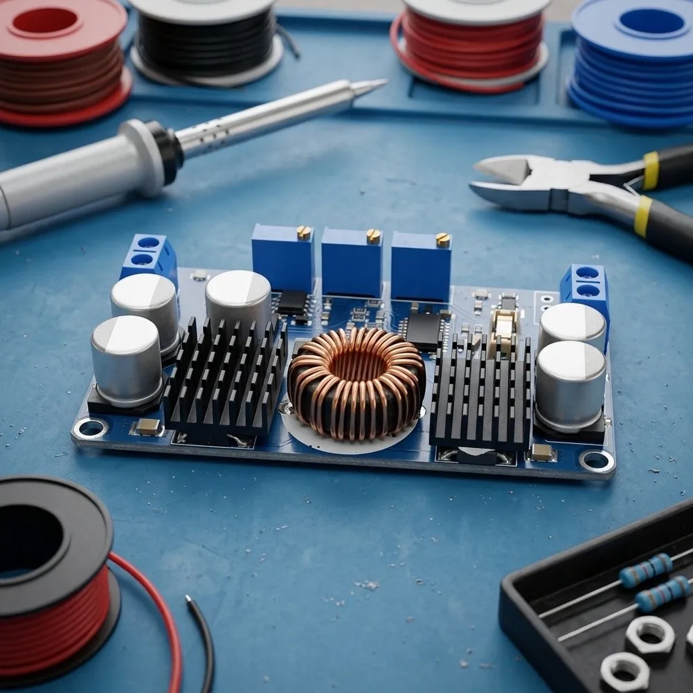 High Power DC-DC Converter LTC3780 Chip Module 5V-32V Input 1V-30V Output 80W Continuous Load Capability for DIY Projects
