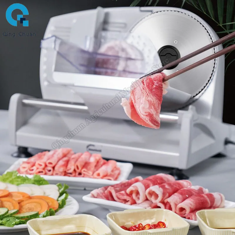 Electric slicer household multi-function electric chipper semi automatic small motor meat microtome