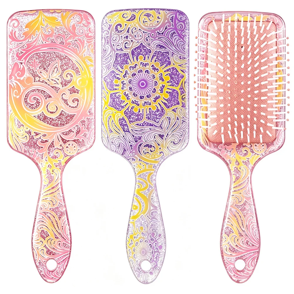 Portable Anti-static Plastic Hair Comb for Scalp Care Professional Salon Hairbrush Styling Hairdressing Tool