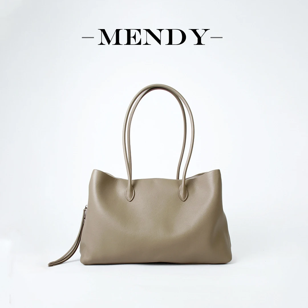 Damen Tasche echtes Leder Tote Große Kapazität Schulter Vintage Umhängetasche Mode Obergriff 40cm Mendy Hohe Qualität Designer Inspiriert Lässig Alltag Elegant Chic Einfarbig Mehrere Taschen Stauraum