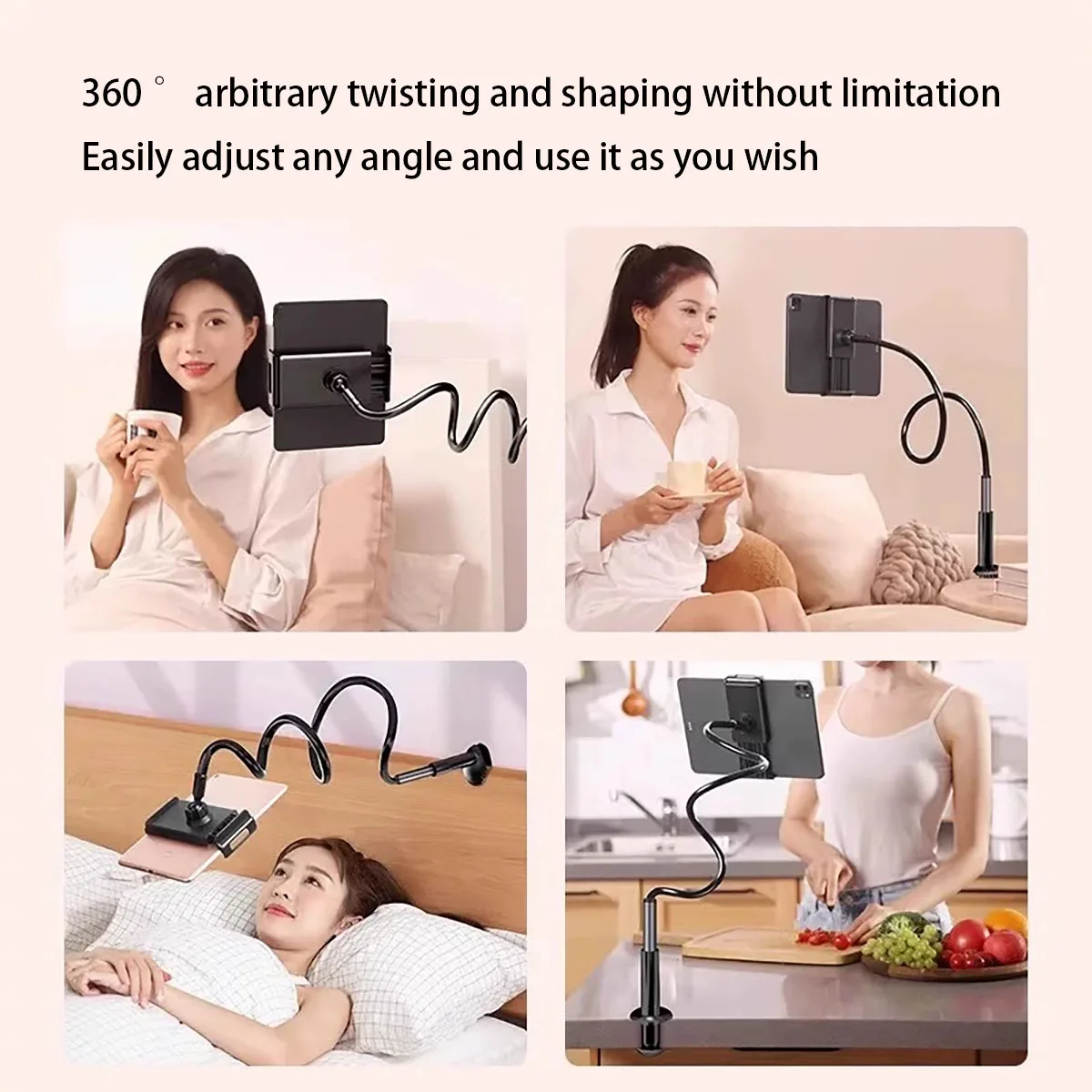 Mobile Phone Holder Lazy Tablet Holder Bedhead Spiral Phone Clip Multi Functional Live Streaming Phone Holder Lazy Holder