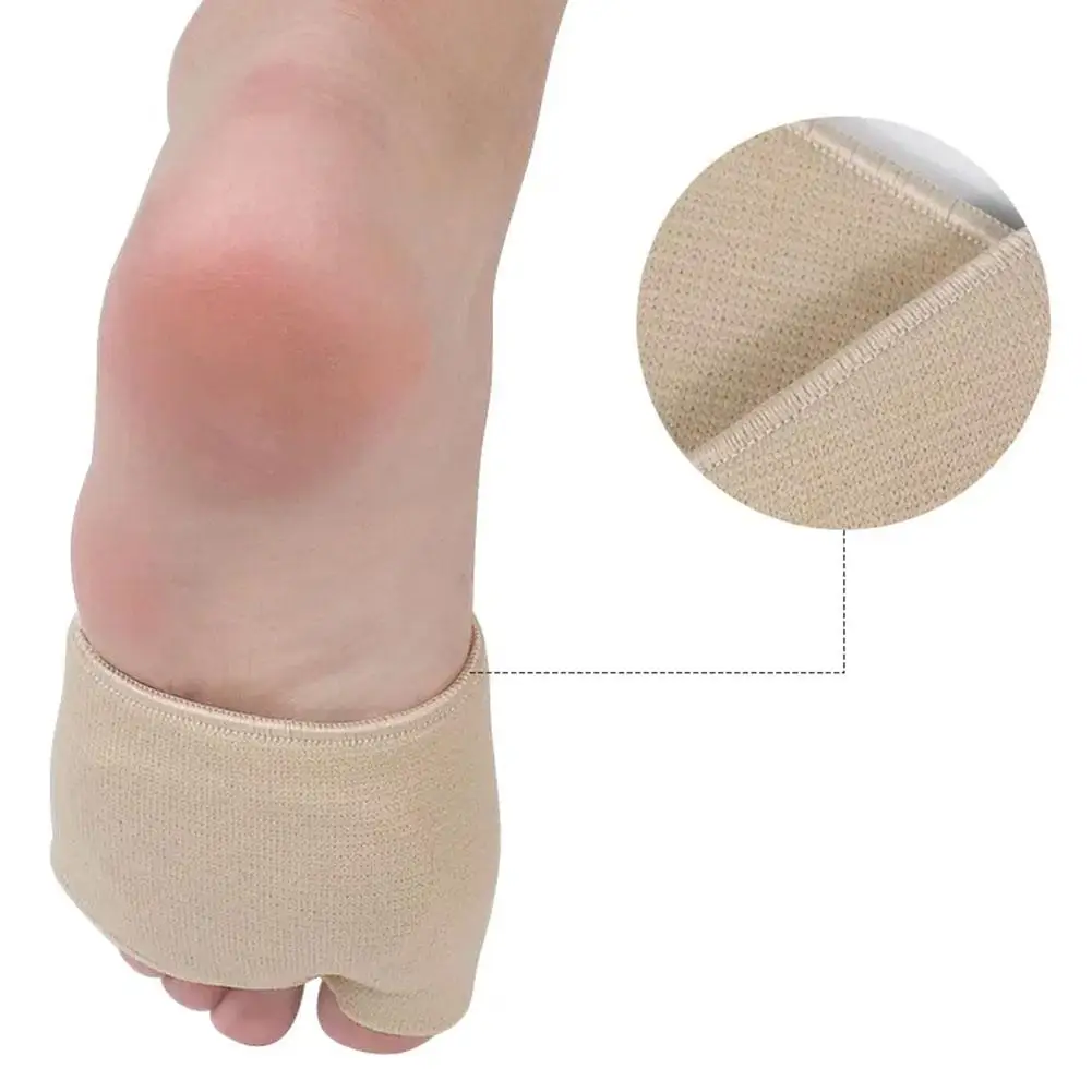 Silicone Metatarsal Sleeve Pads Half Toe Bunion Sole Forefoot Gel Pads Cushion Half Sock Supports Prevent Calluses Blisters