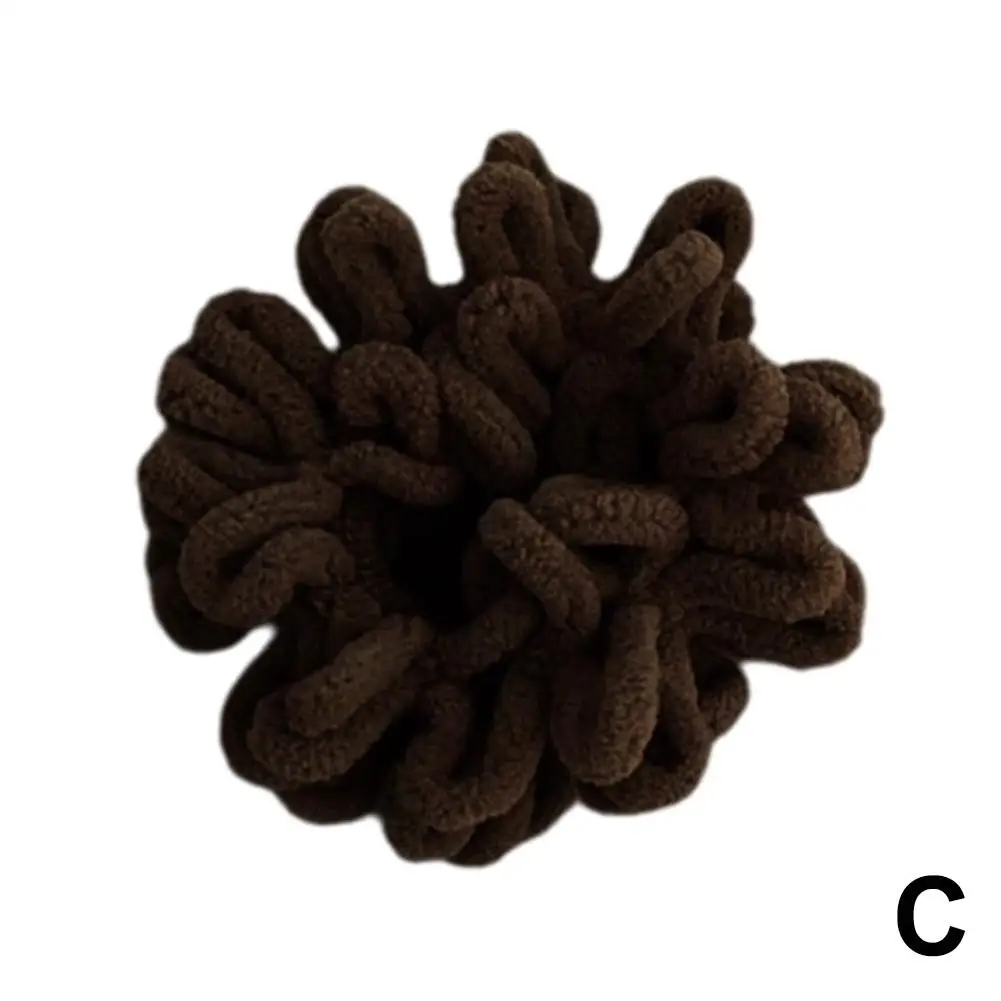 Женские элегантные однотонные плюшевые мягкие эластичные ленты для волос, резиновый хвост, резинка для волос, держатель, резинка для волос, аксессуары Flu I5L1