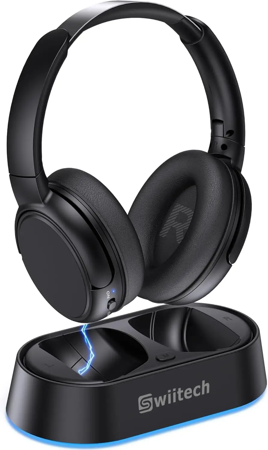 

Беспроводные наушники для телевизора с передатчиком, Bluetooth 5.3, без задержки, чистый звук, для пожилых людей и домашнего использования