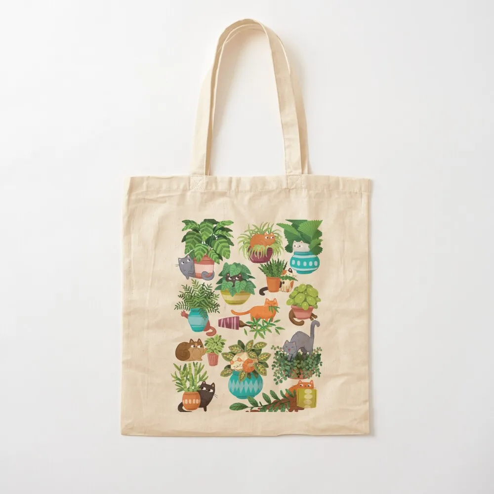 Cats And Plants Tote Bag eco pack Gift bag Canvas Tote Bag