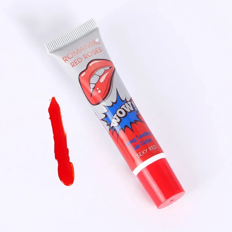 Romantic Bear 6 Color Waterproof Liquid Lipstick Beauty Red Wow Makeup Matte Lip Gloss Impermeavel lip gloss Cosmetics