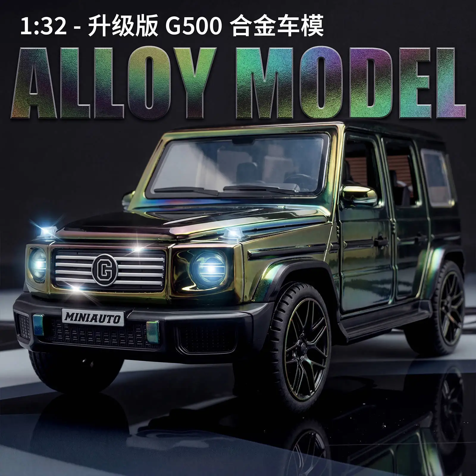 

Металлическая литая модель внедорожника G500 в масштабе 1:32 для декора дома и украшения рабочего стола, праздничный сувенир