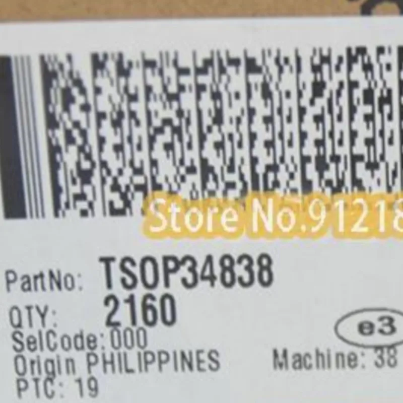 Récepteur Infrarouge Intégré TSOP34838, Fréquence DIP3, 38 SHIRT Z Distance 45M, Nouveau, Lot de 10 Pièces