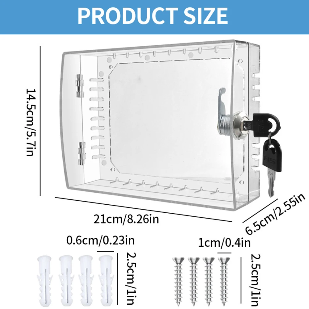 Keyed Lock Box Thermostat Lock Box Compatible With Most Thermostats Long-lasting Construction For Home Thermostats