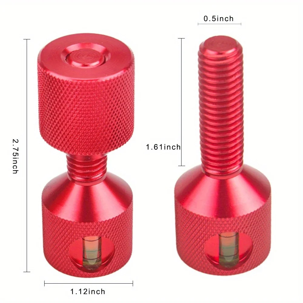 1Set Aluminum 1-1/8 Inch Flange Two Hole Pins 1-1/8” Two Hole Alignment Pins with Gradienter