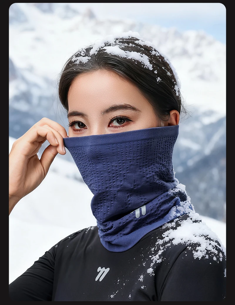 WEST BIKING Gestrickter Nackenwärmer Winddichte Gesichtsmaske Atmungsaktiver Thermoschal für Radfahren Motorradfahren Herbst Früher Winter 4 Farben – Detail 16