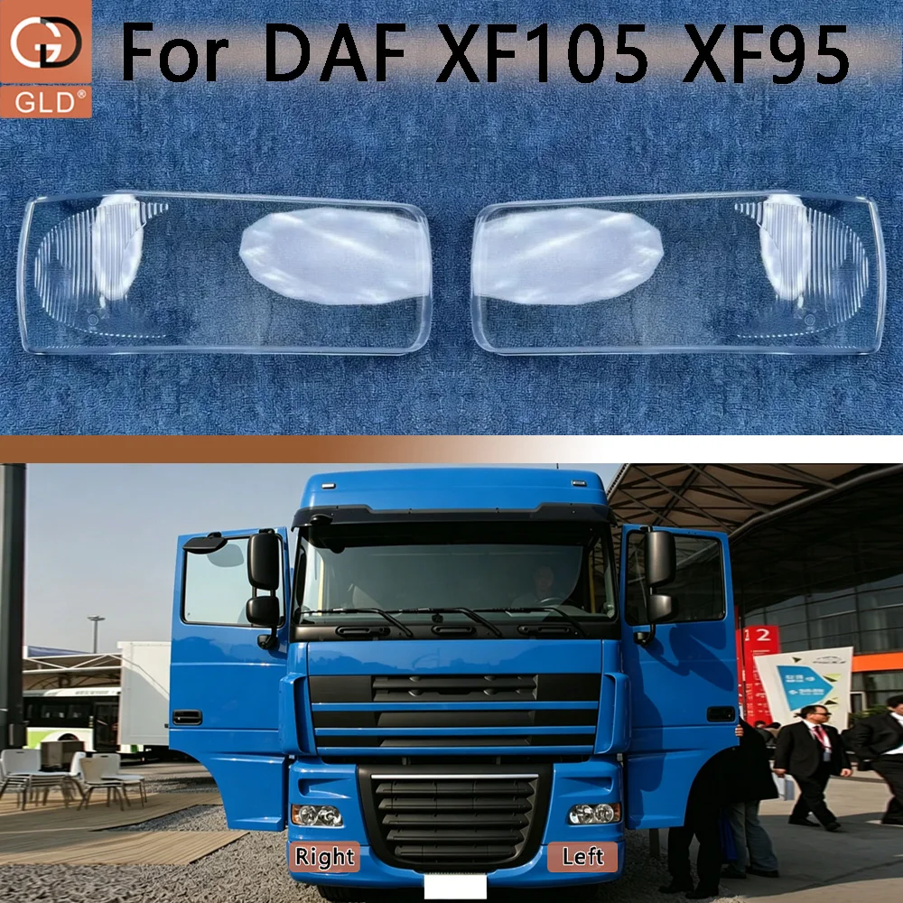 

Front Glass Lens Lamp Shade Shell For DAF XF105 XF95 Headlamps Cover Transparent Lampshade Case Headlights Shell Lens Plexiglass