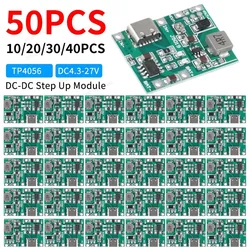 5-50PCS DC-DC Boost Module Type-C TP4056 Charger Discharge Power Board DC4.3-27V Charging Step Up Boost Module DIY Kit Parts