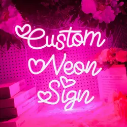 Sinal de néon personalizado para Wall Decor, LED Neon Light, Quarto Estética, Preppy Grupo Room Decor, Nome Neon Personalizado para Casamento