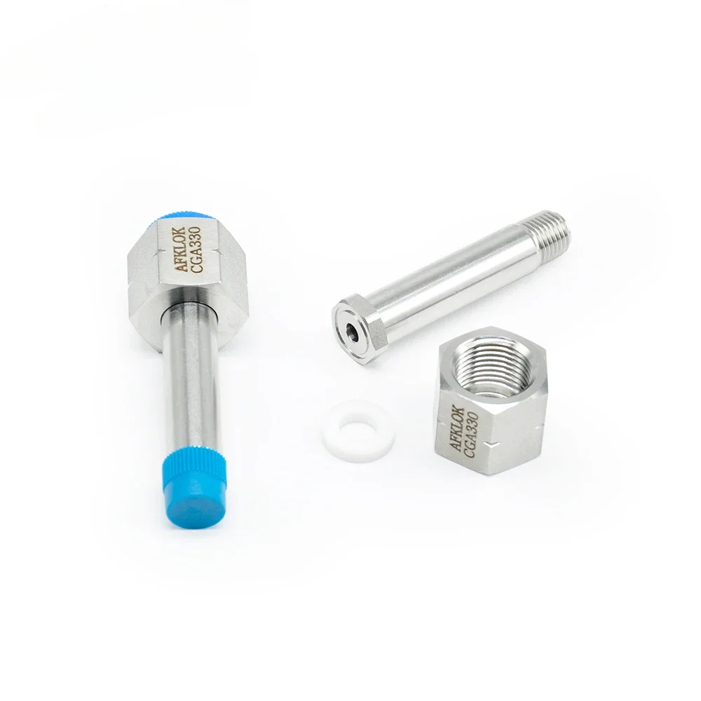 Stainless Steel 316 1/4NPT Male X CGA320CGA330CGA580 Cylinder Fitting or Connecting Helium, nitrogen and oxygen cylinders tools