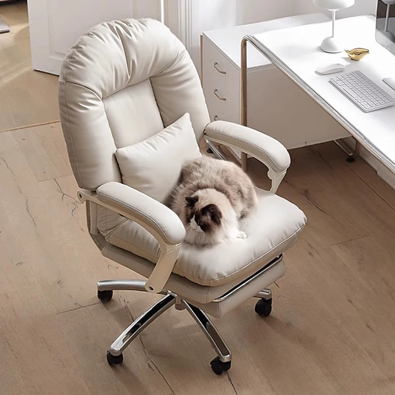 &-Salon Recliner Office Chair Pedicure Designer Lazy Comfortable Leather Office Chair Computer Relaxing Mobilya Salon Furniture
