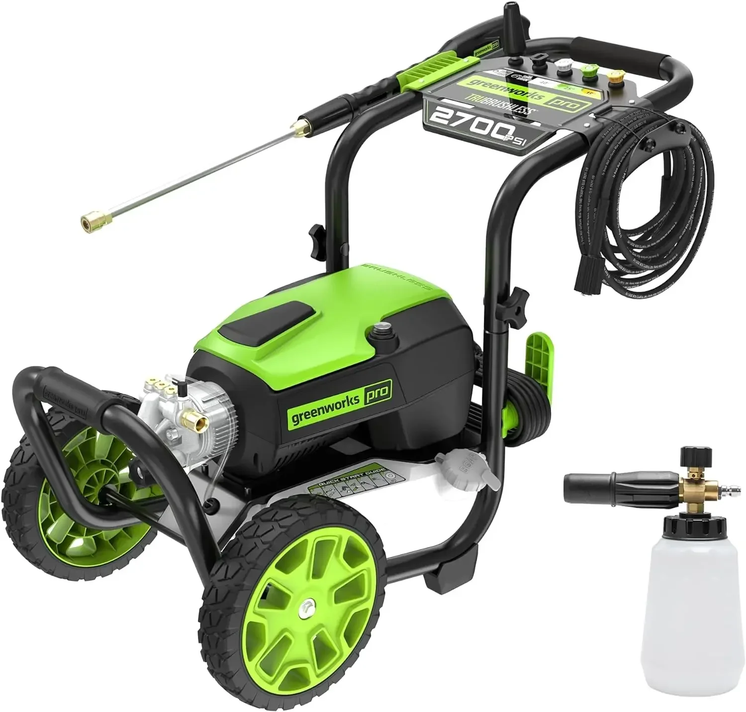 2700 PSI Pressure Washer (2.3 GPM Max) with Foam Cannon - Powerful