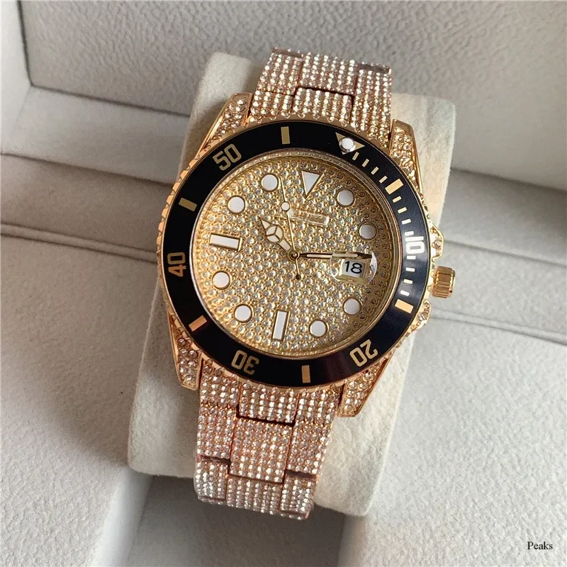 Relógio 40mm céu estrelado masculino relógio de mergulho mecânico automático 316l aço inoxidável cristal safira à prova dwaterproof água 10 atm