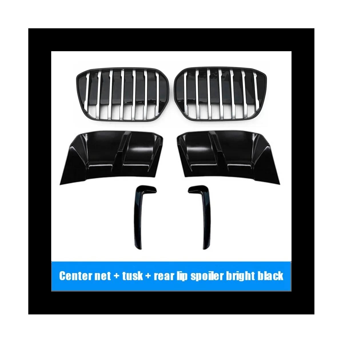 

For BMW IX3 2022 Car Front Grille Fog Lamp Frame Decorative Sticker Tail Rear Lip Spoiler Car Accessories