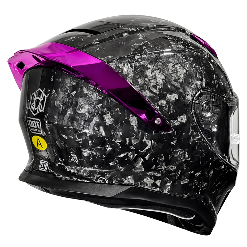 Factory Direct  Forge Finish Carbon Fiber Helmet - 3C&DOT Certified &  Ready,12-Month Warranty