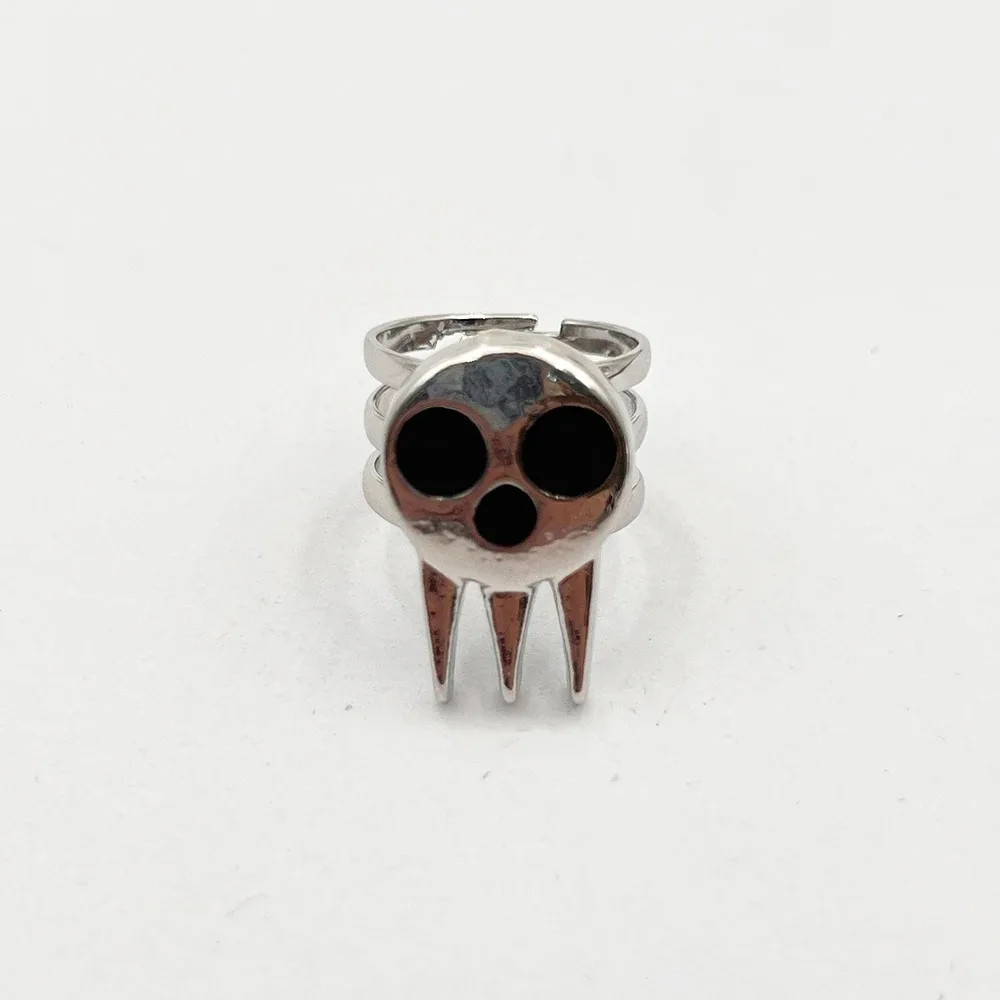 

Anime Soul Eater Hot Sale Death The Kid Skull Cosplay Ring Metal Adjustable Rings Unisex Jewelry Halloween Accessories Props
