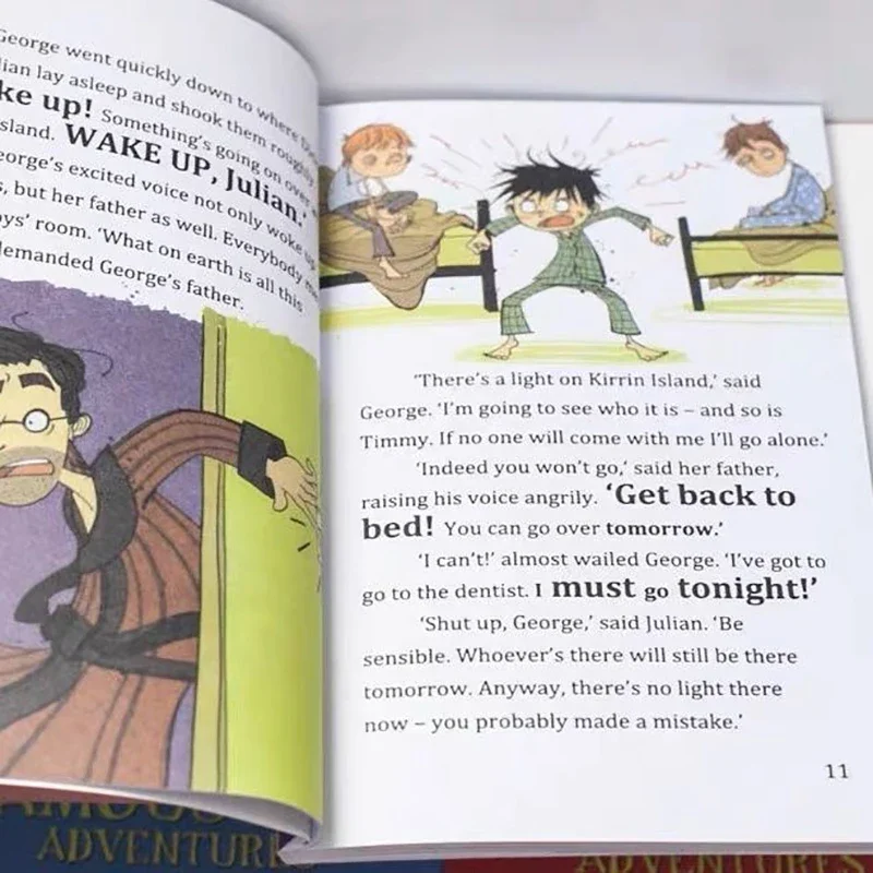 16 كتابًا/مجموعة إنيد بليتون مجموعة المغامرات الخمسة الشهيرة للأطفال الإنجليزية كتاب صور قصص المباحث Libros Livros #4