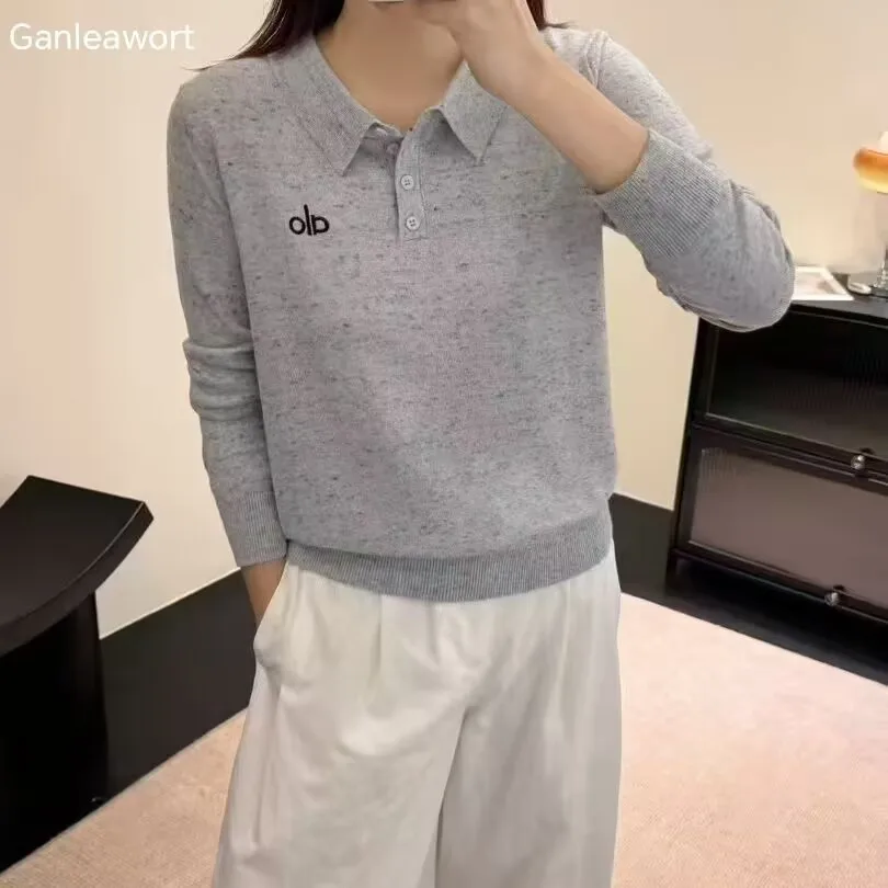 

Женский свитер с воротником-поло в корейском стиле, приталенный, из тонкой шерсти, вязаный пуловер с вышивкой цветочным узором, универсальный топ